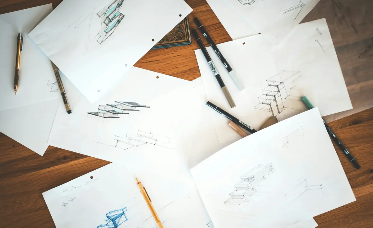 Architect reviewing an AI-generated building render on screen