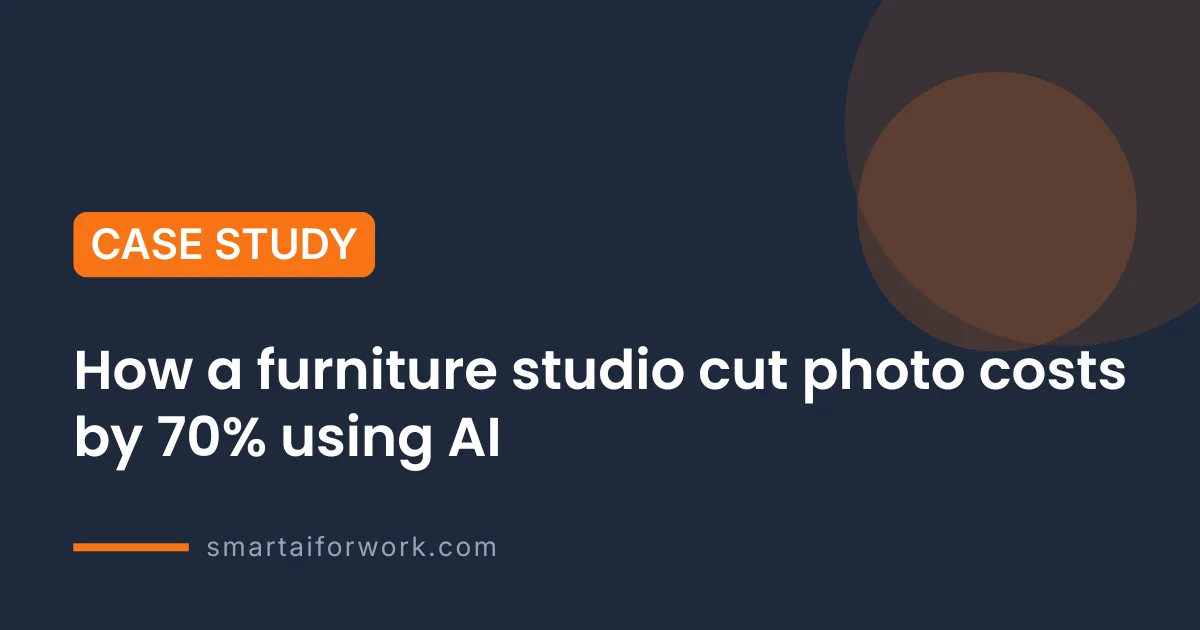 How a Small Furniture Studio Cut Product Photo Costs by 70% Using AI