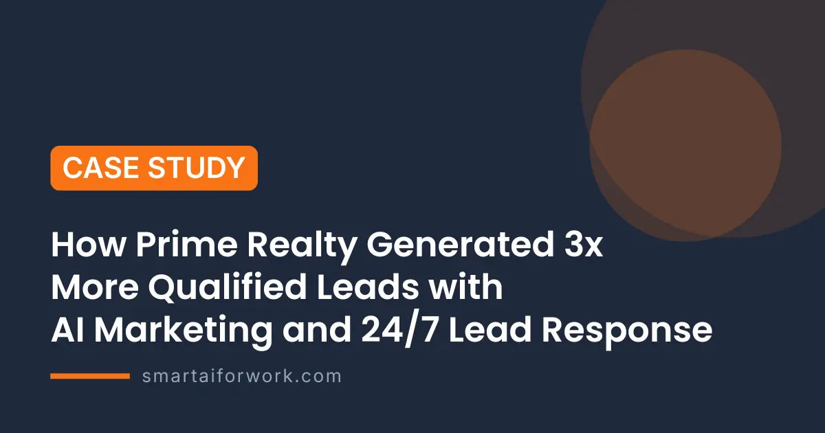 How Prime Realty Generated 3x More Qualified Leads with AI Marketing and 24/7 Lead Response