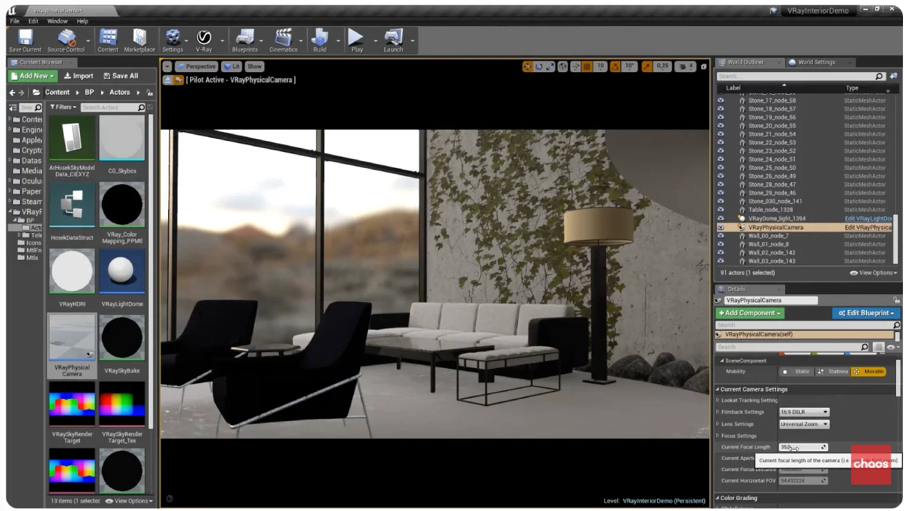Chaos V-Ray dashboard screenshot