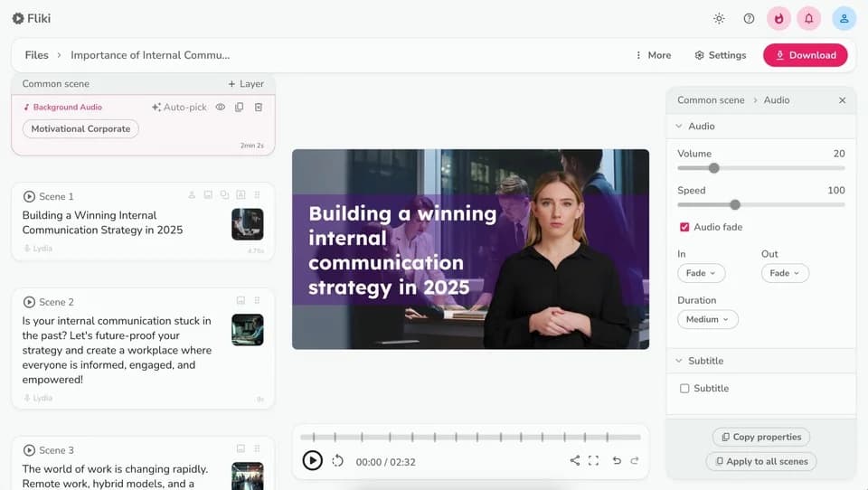 Fliki dashboard screenshot