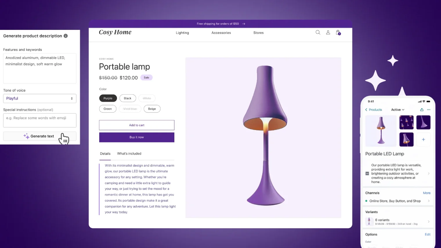 Shopify Magic dashboard screenshot