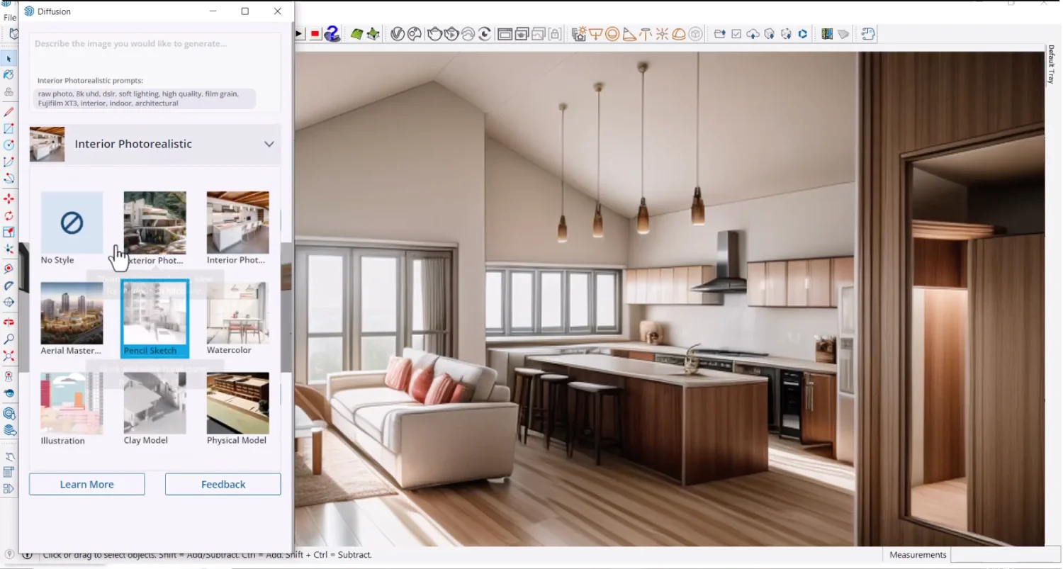 SketchUp AI dashboard screenshot