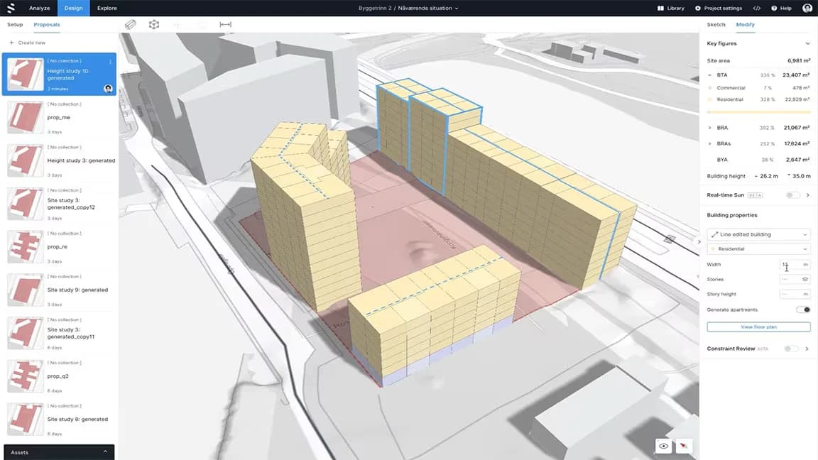 Spacemaker dashboard screenshot