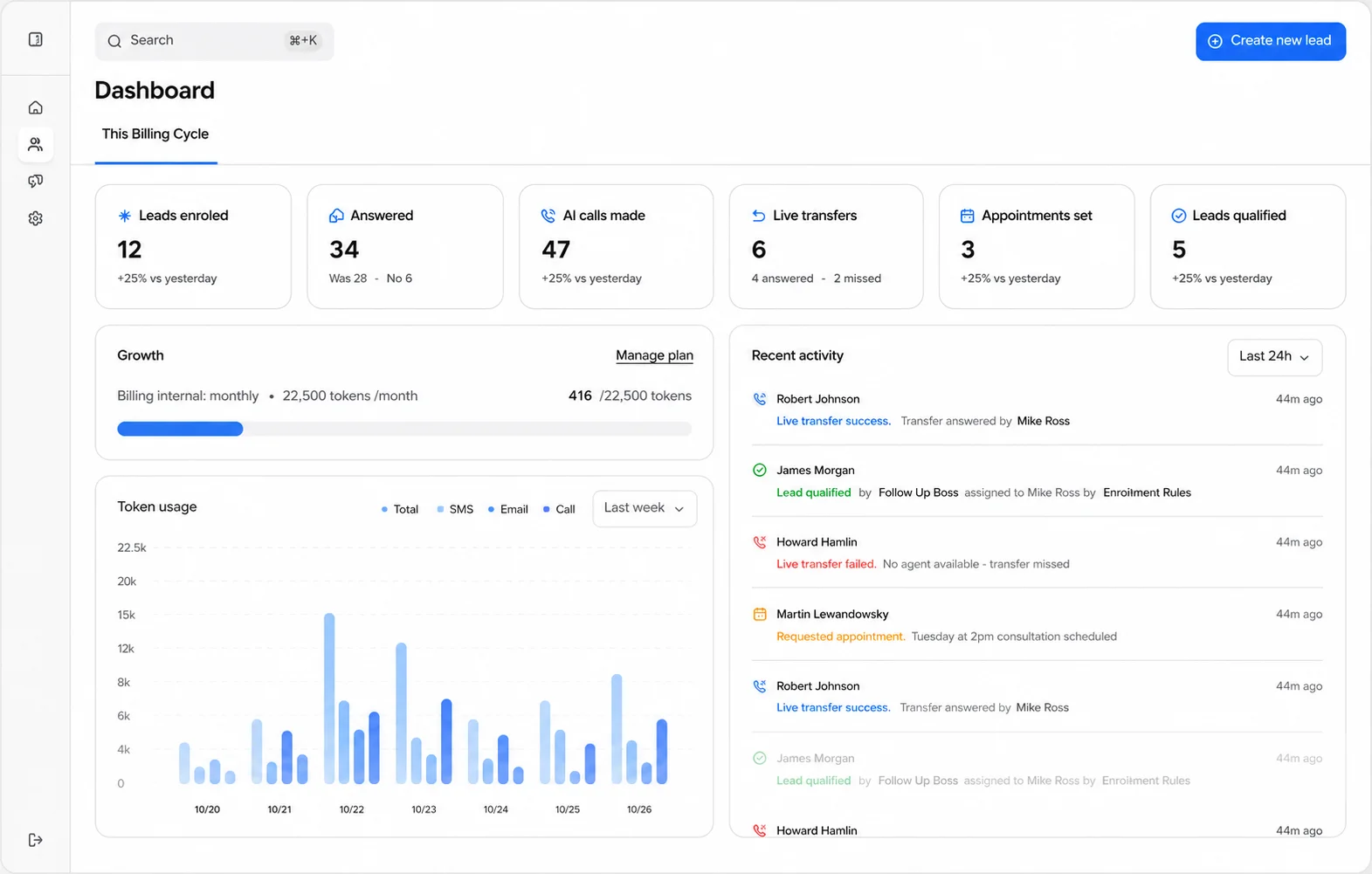 Structurely dashboard screenshot