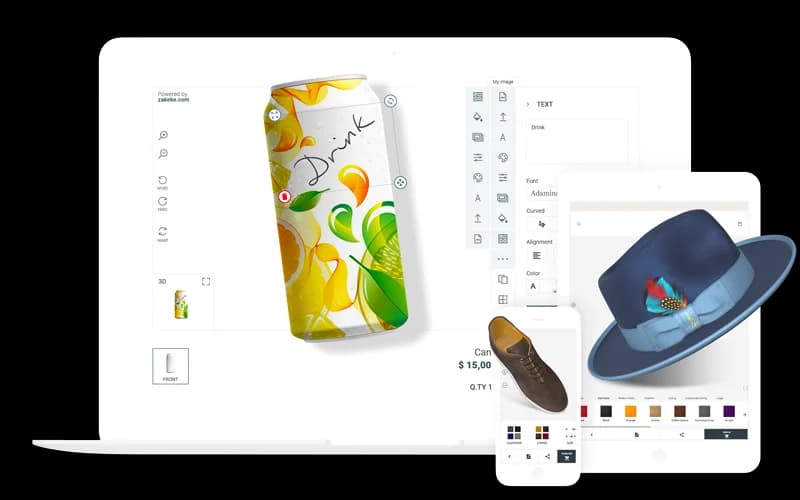 Zakeke dashboard screenshot