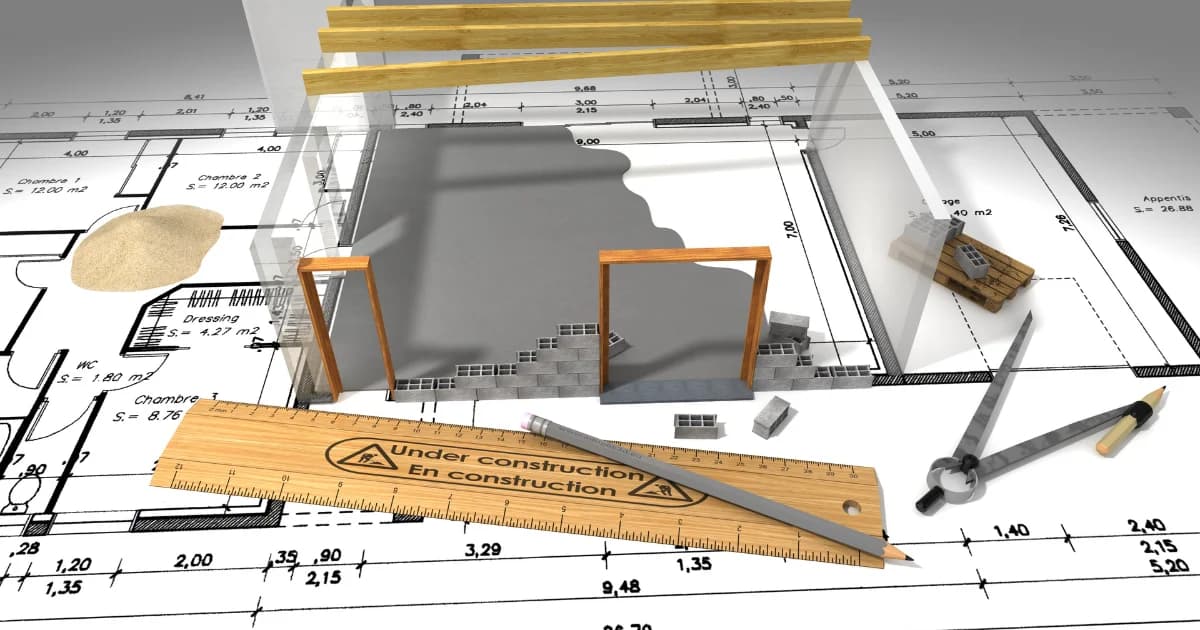 AI-generated photorealistic architectural render on a designer's screen