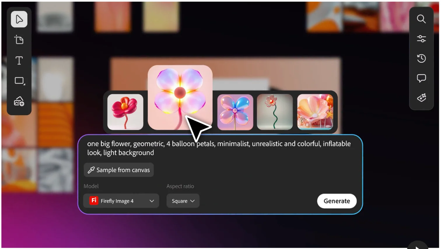 Adobe Firefly dashboard screenshot