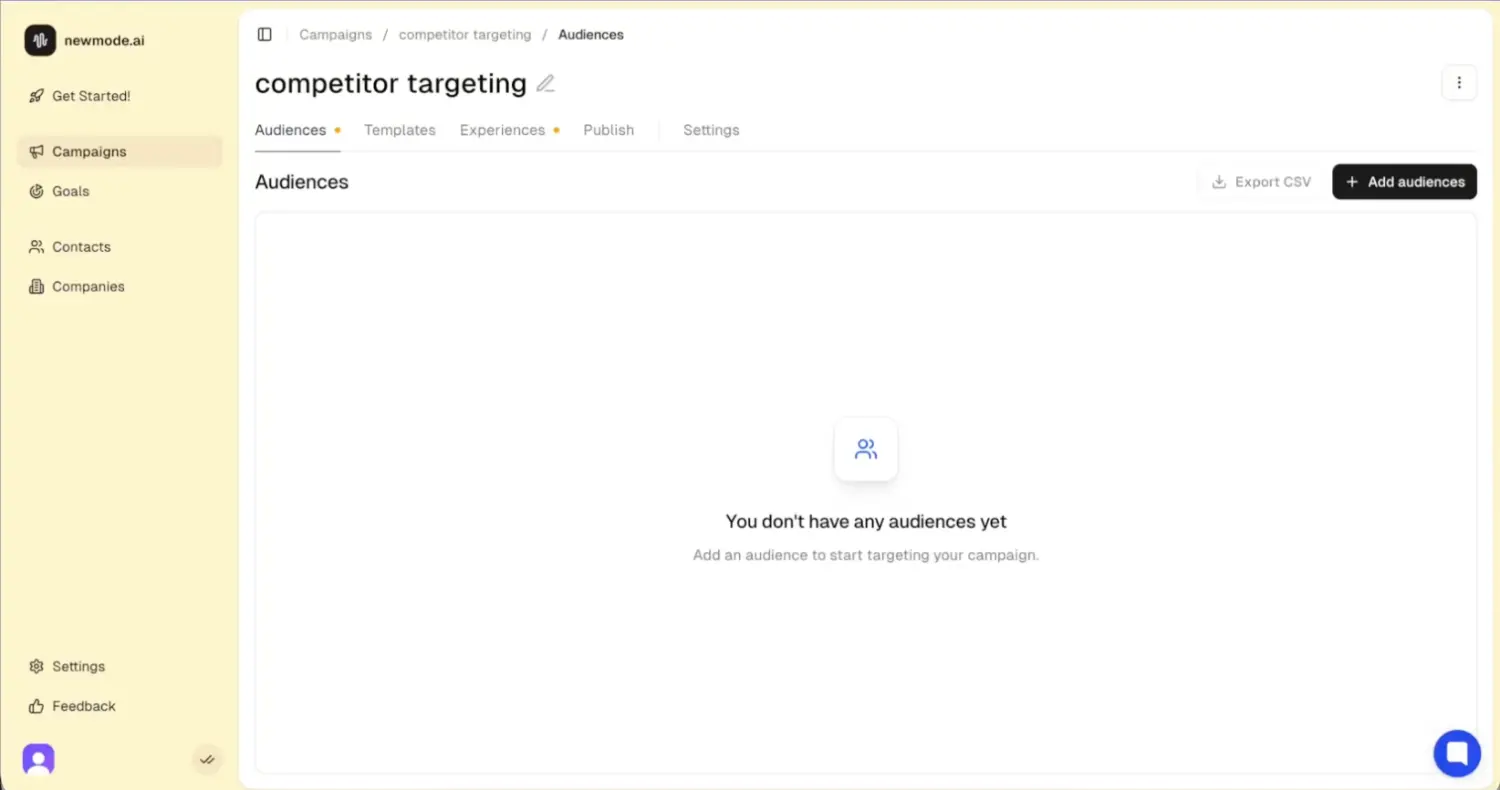 Algomo dashboard screenshot