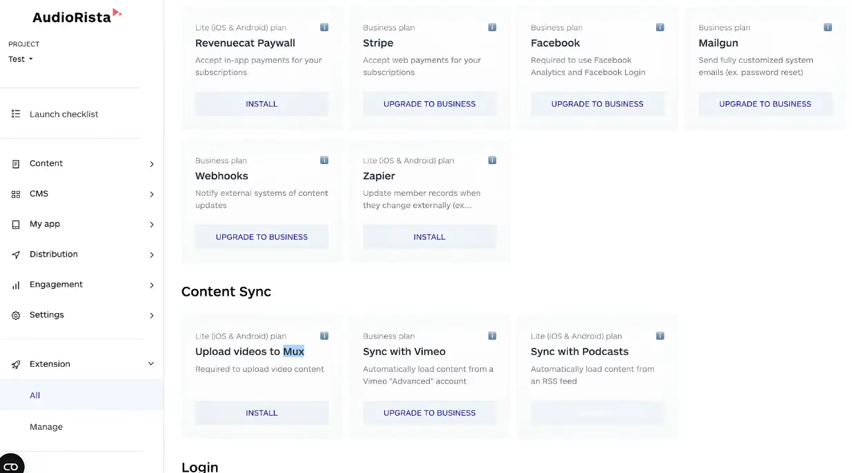 Audiorista dashboard screenshot