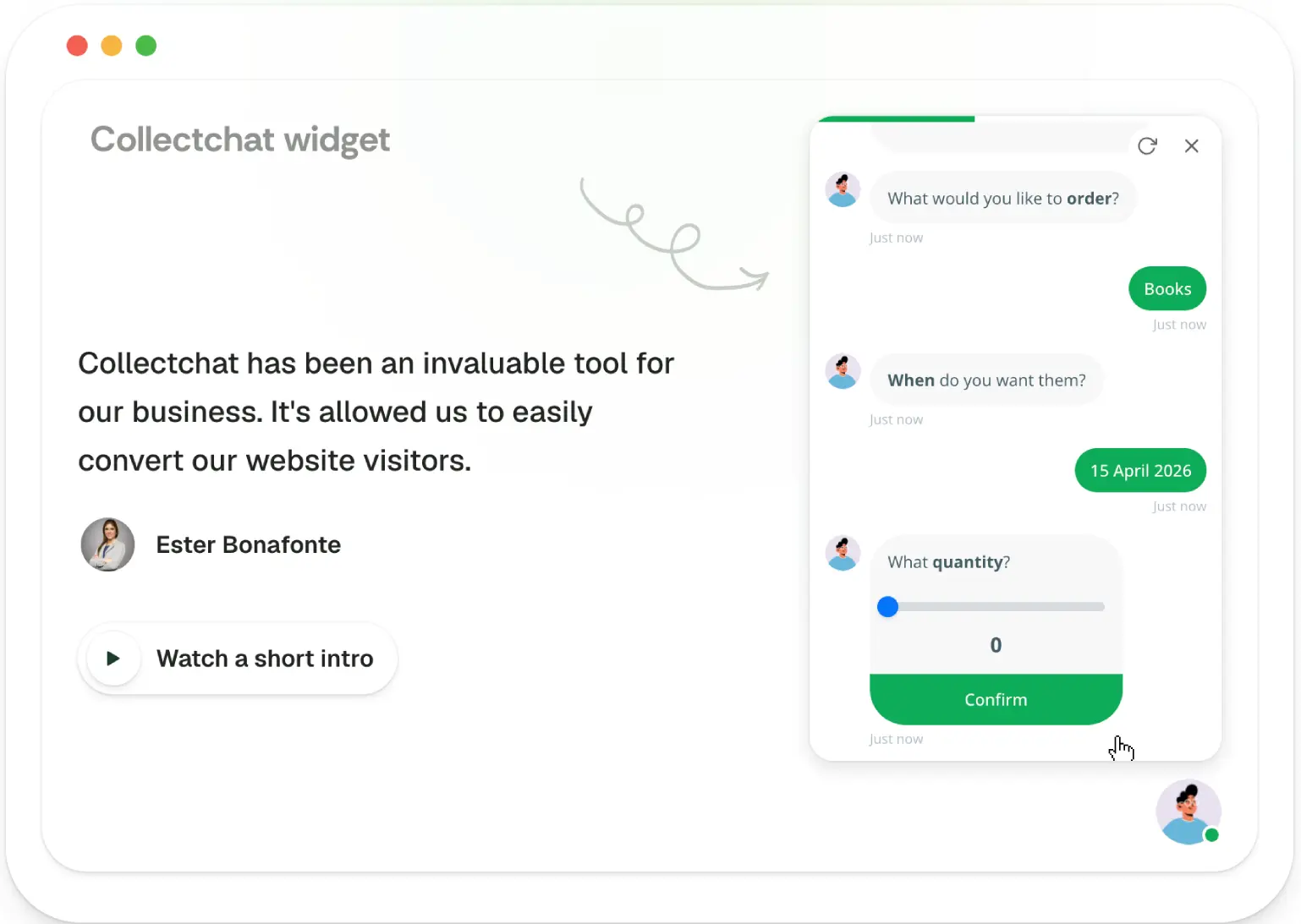 Collect.chat dashboard screenshot