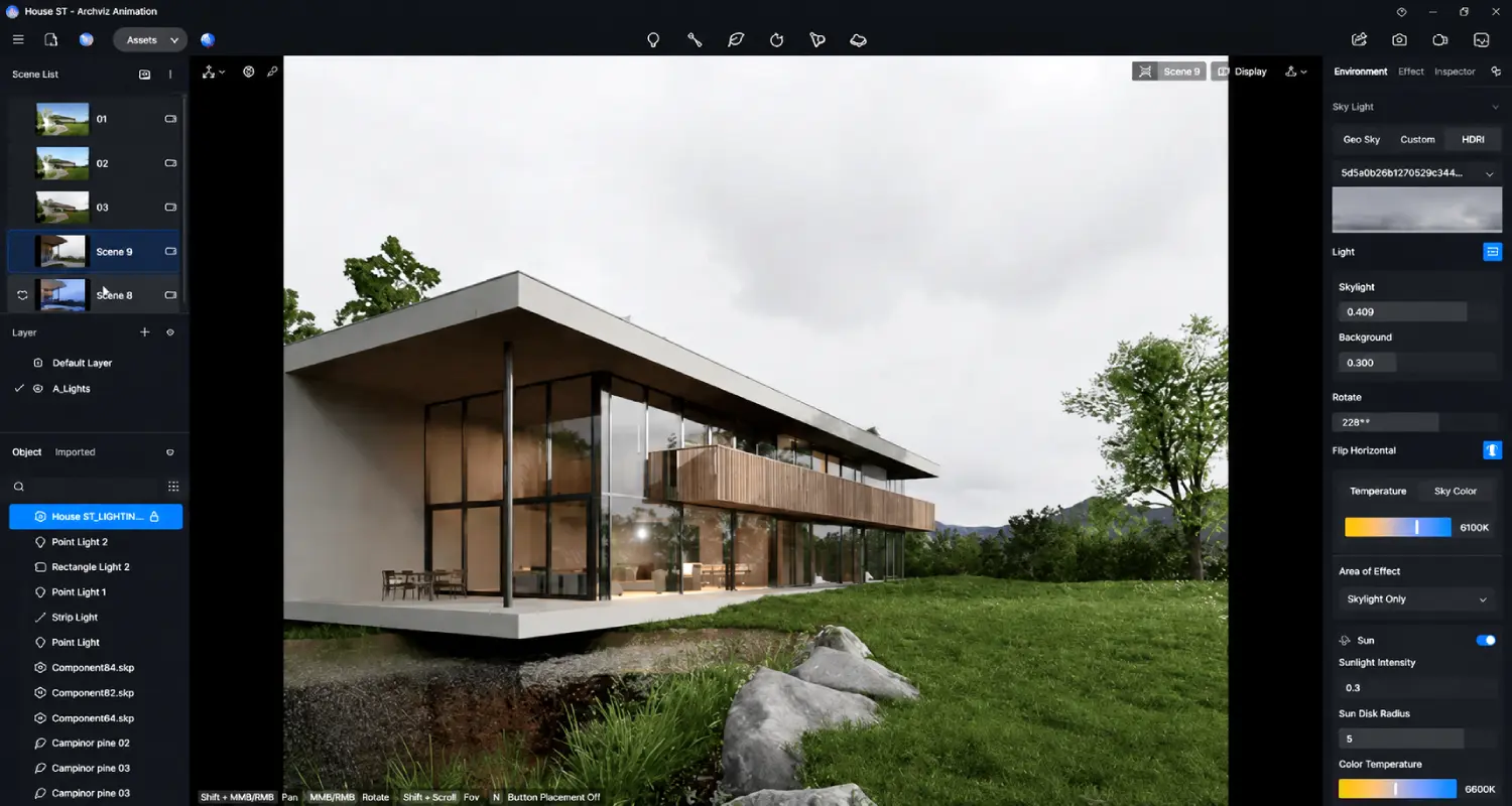 D5 Render dashboard screenshot