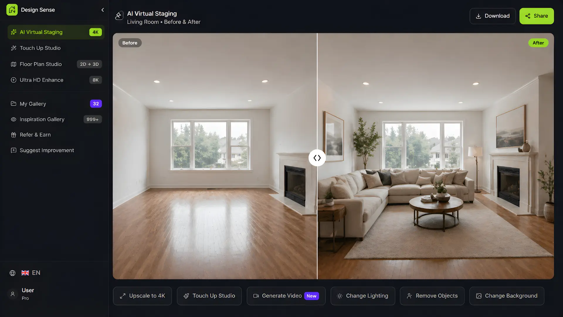 DesignSense.ai dashboard screenshot