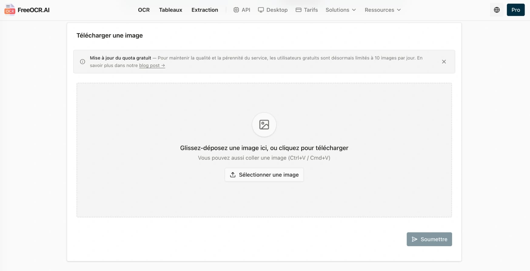 FreeOCR.AI dashboard screenshot