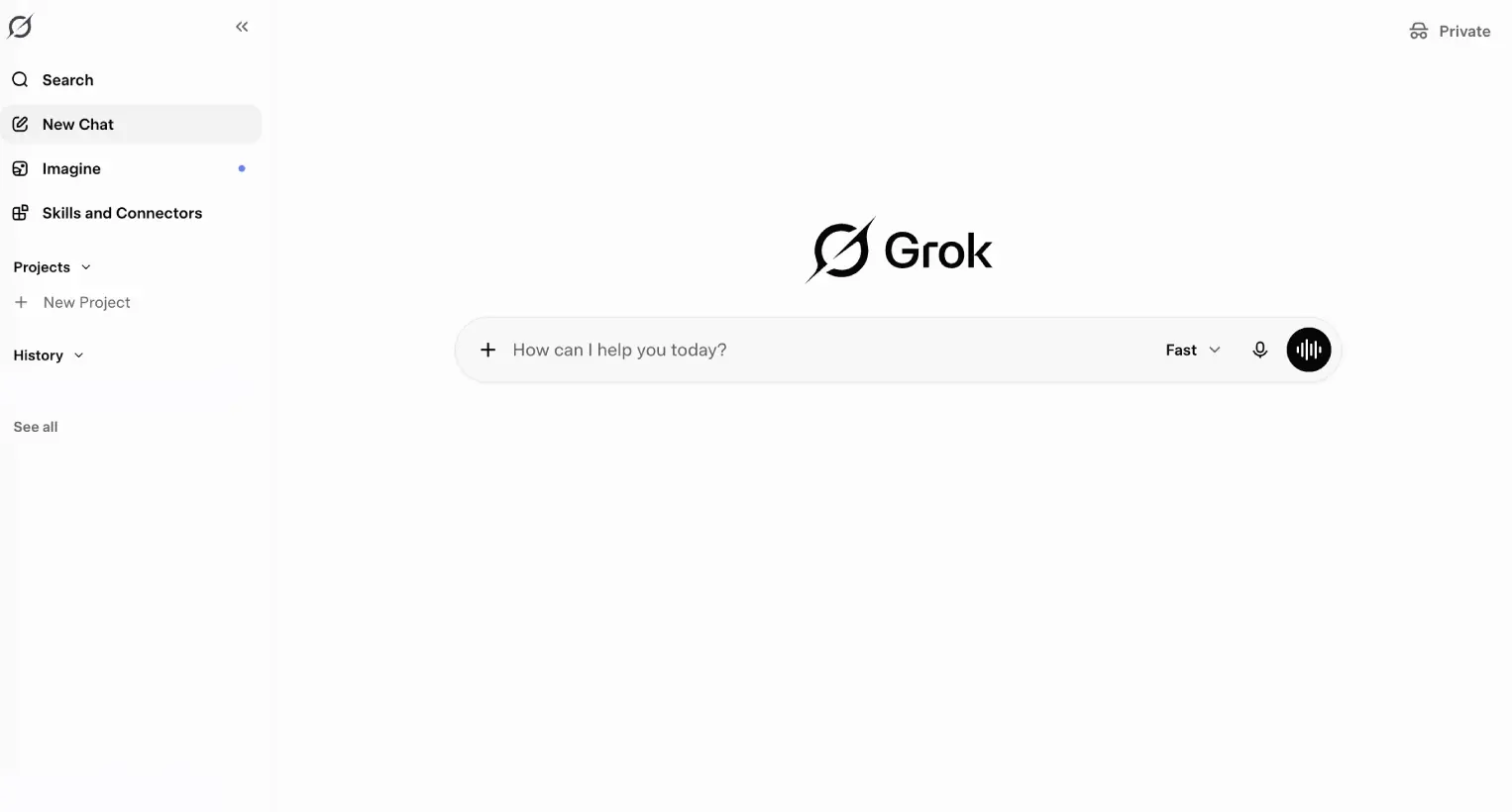 Grok dashboard screenshot