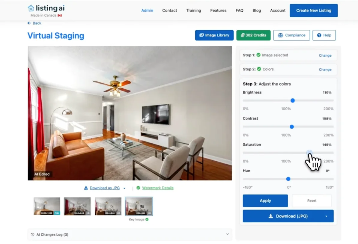 ListingAI dashboard screenshot