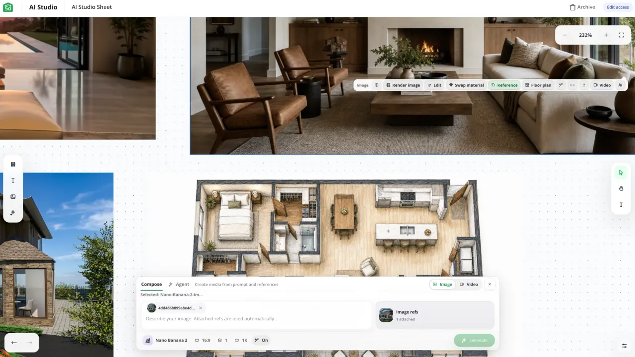 Planner 5D dashboard screenshot