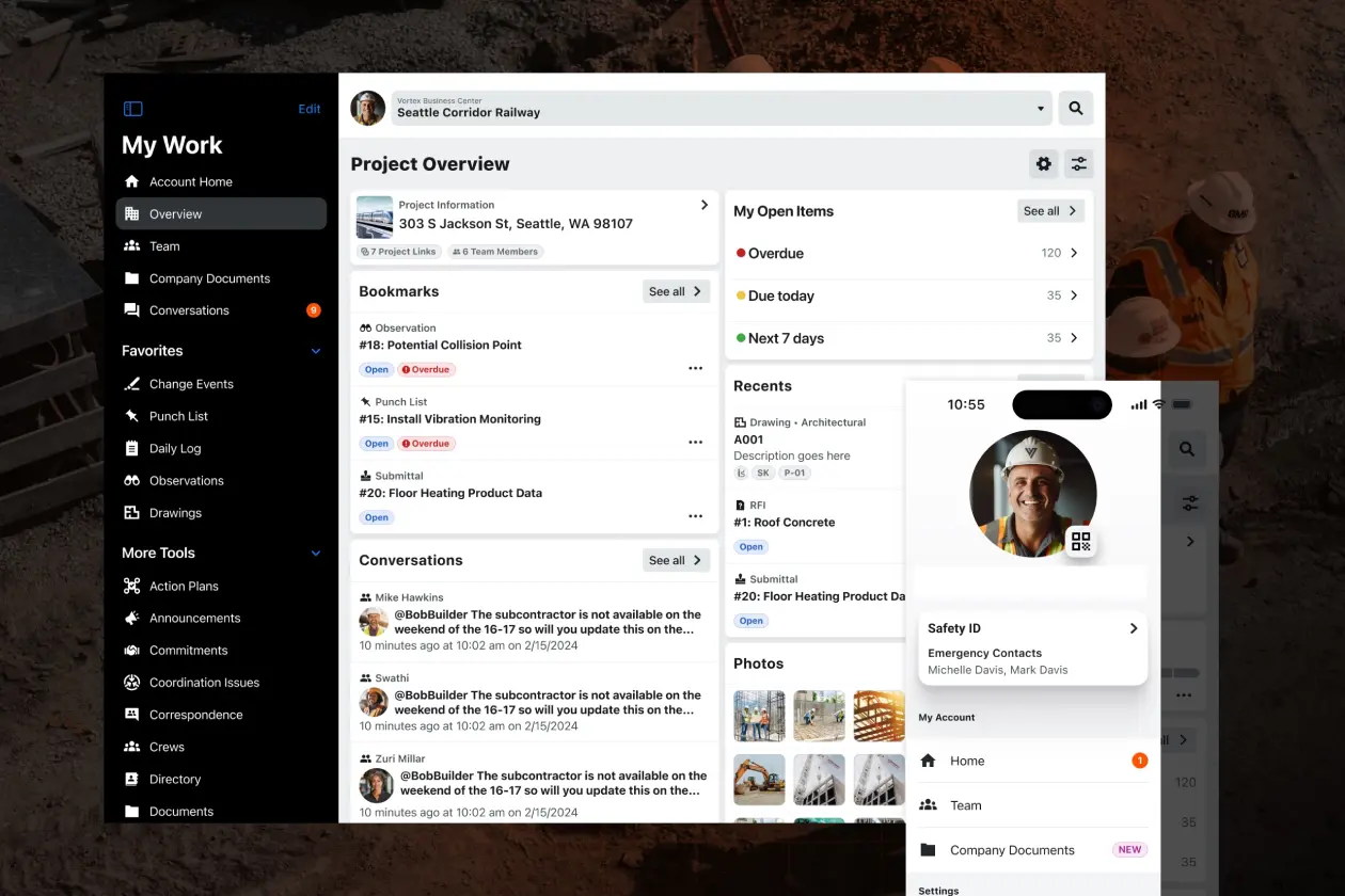 Procore AI dashboard screenshot