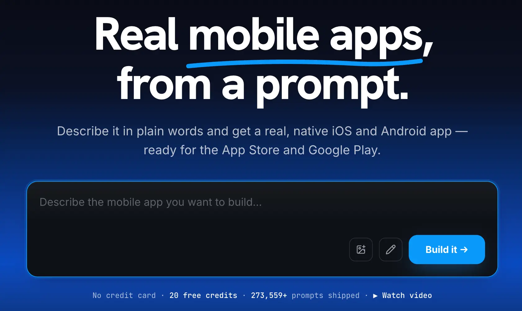 RapidNative dashboard screenshot