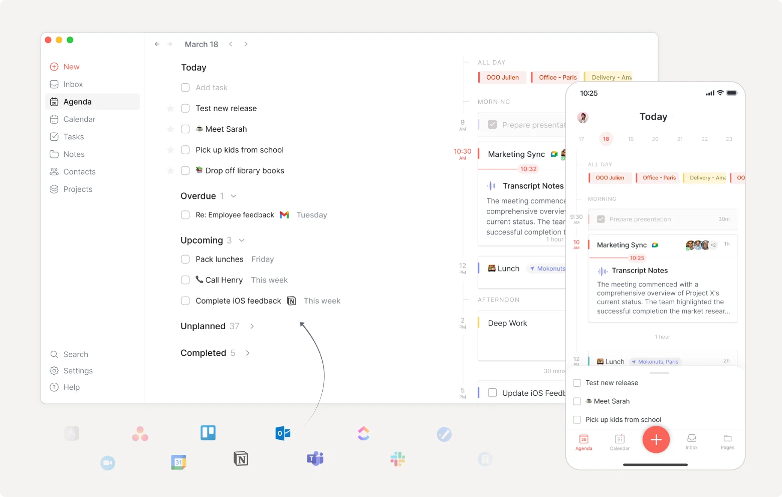 Routine dashboard screenshot