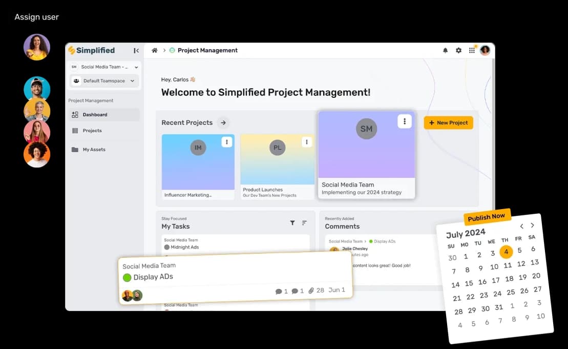 Simplified dashboard screenshot