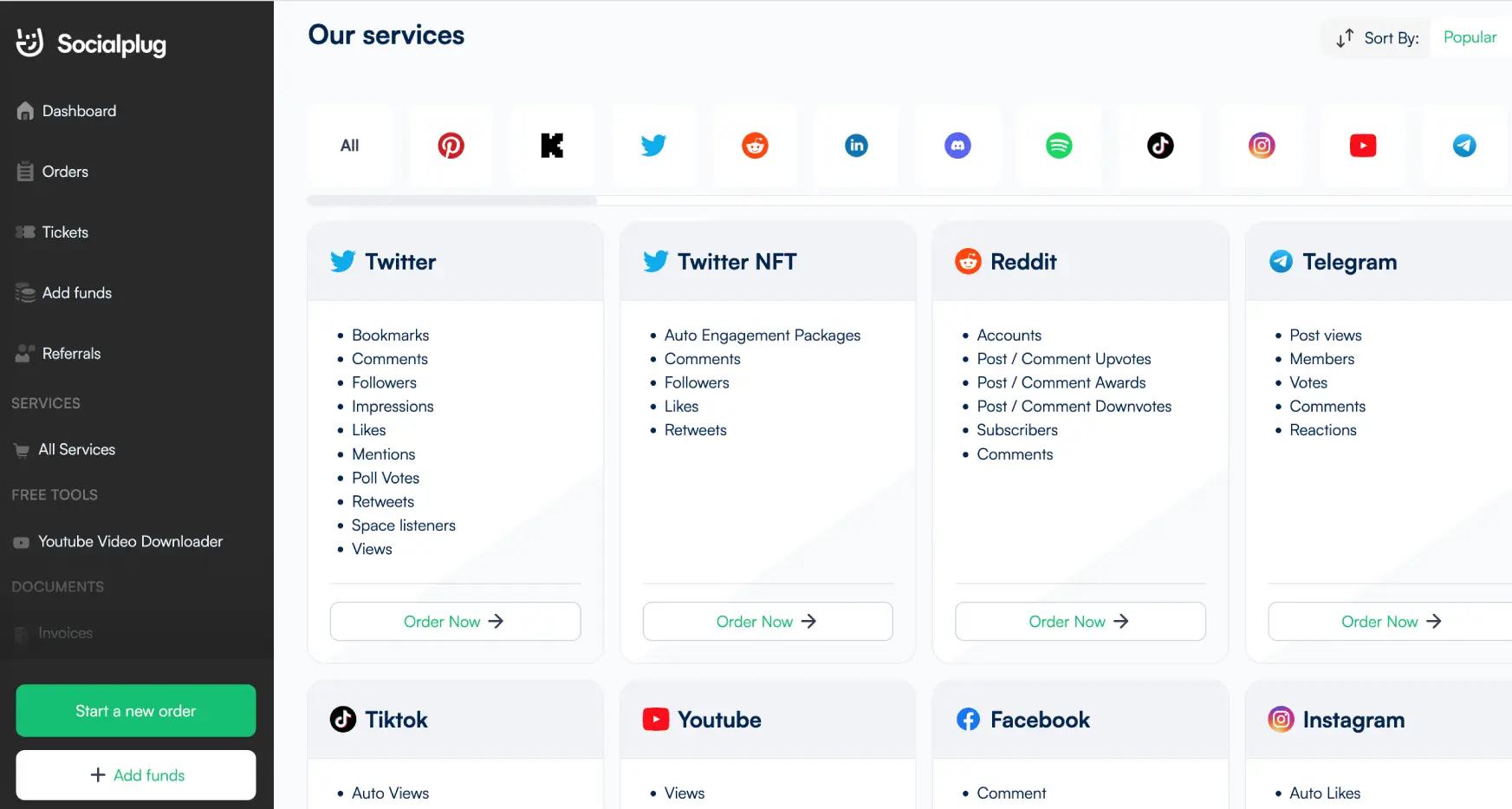 SocialPlug.io dashboard screenshot