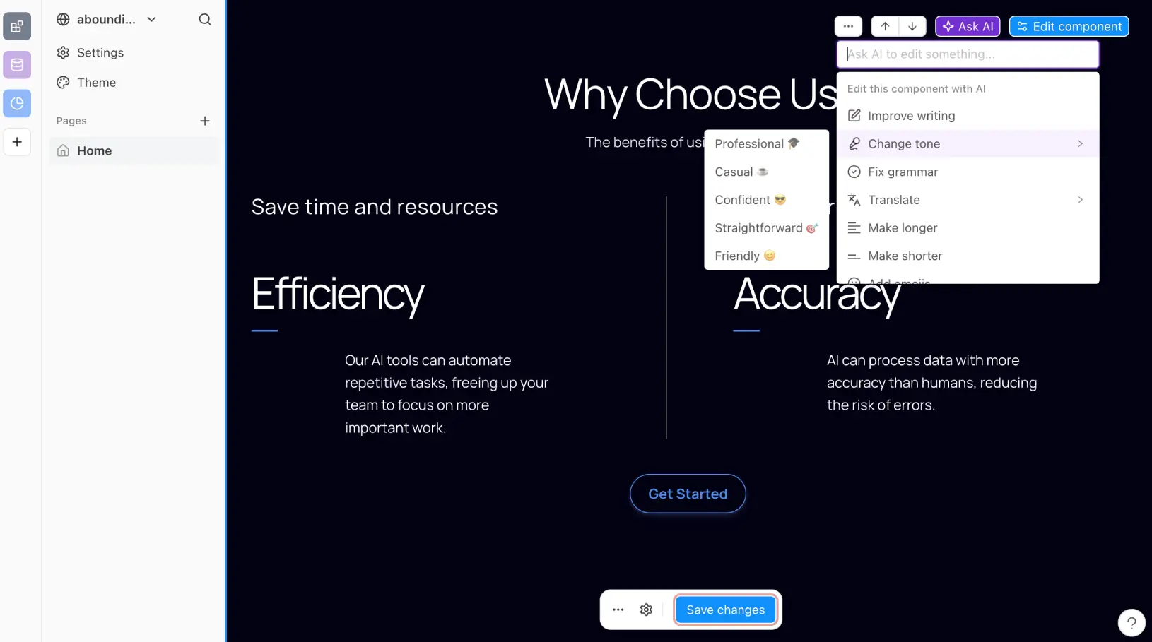 Unicorn Platform dashboard screenshot