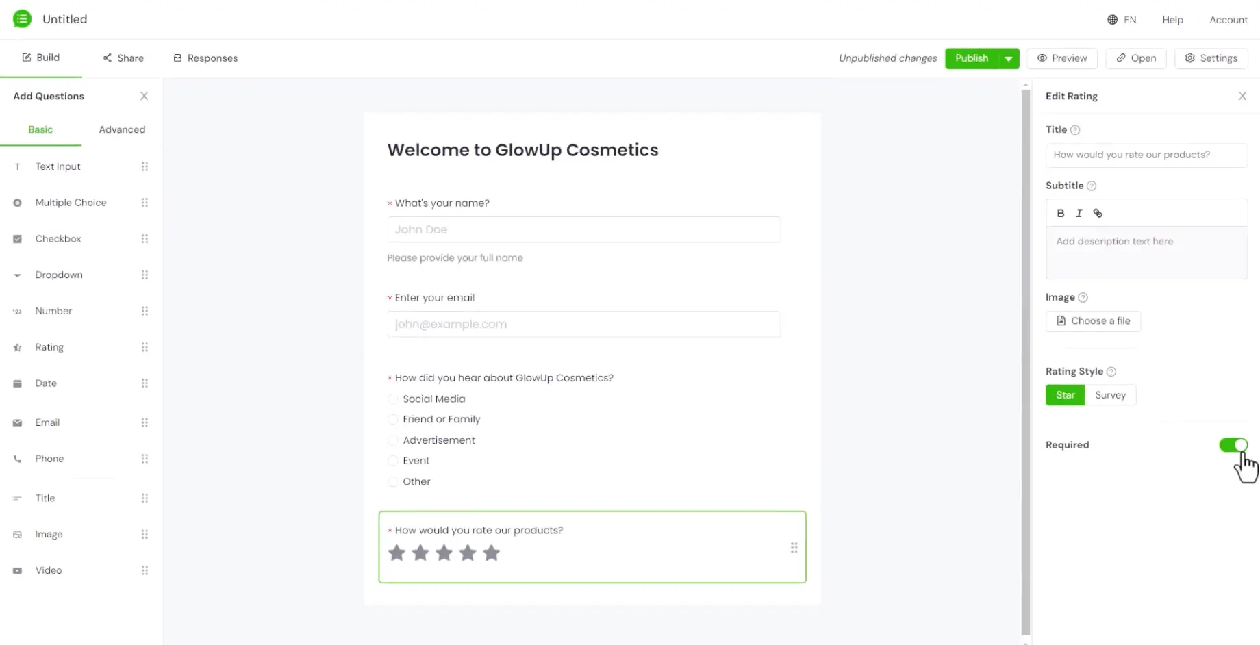 WhatsForm dashboard screenshot